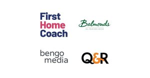 Multiple logos featuring First Home Coach, Balmonds, Bengo Media and Q&R